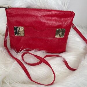 Elegant Hayden Harnett Red Crossbody Leather Bag